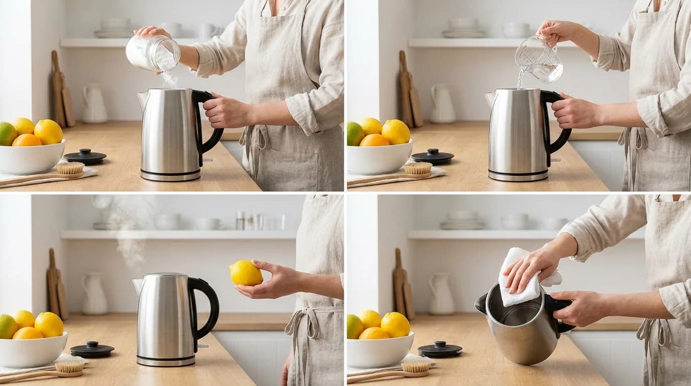 Avkalka vattenkokare — citronsyrametoden som tar tio minuter