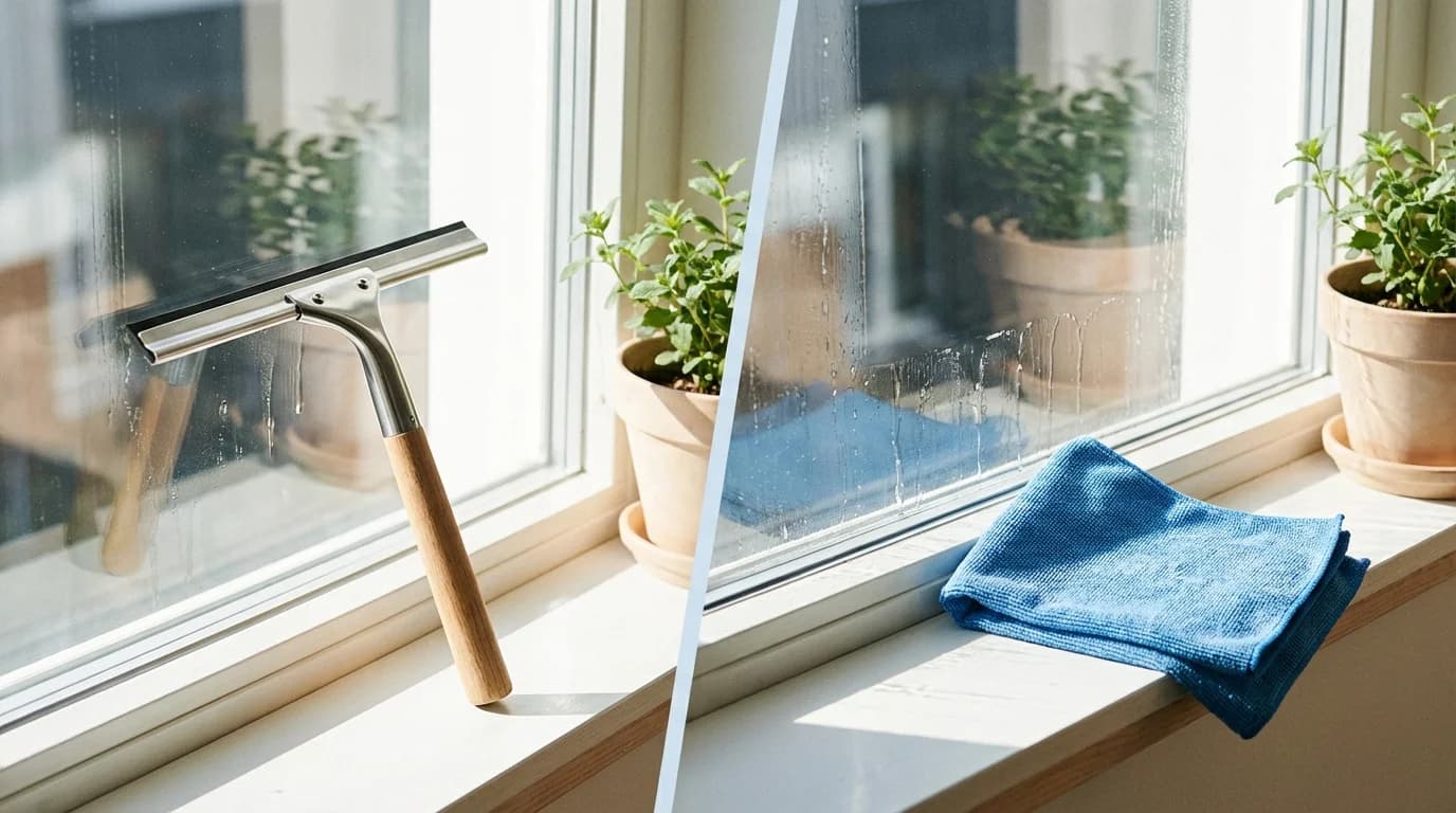 Fönsterskrapa vs mikrofiberduk — vilken ger bäst resultat?