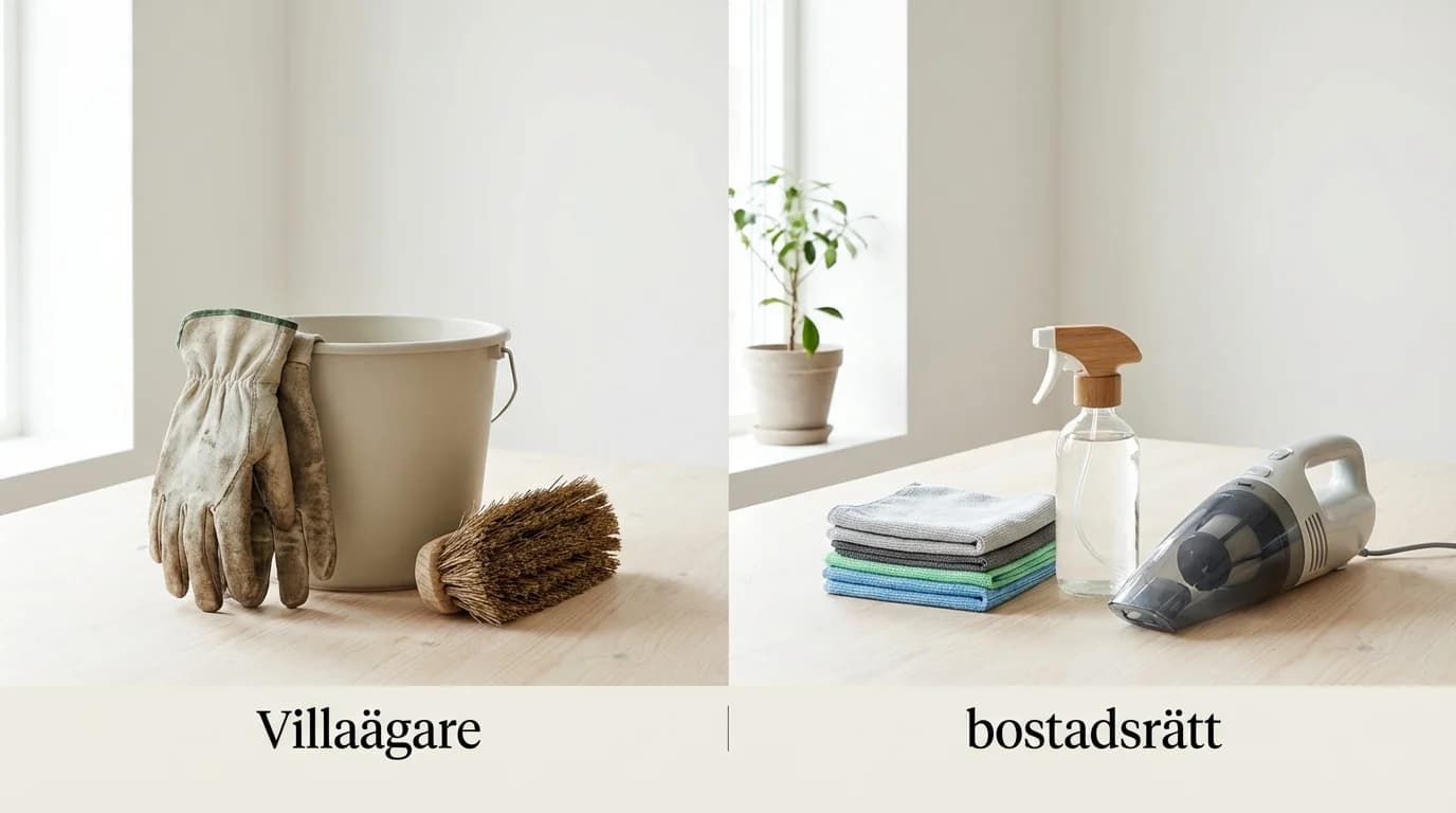 Villaägare vs bostadsrätt — vem städar mer?