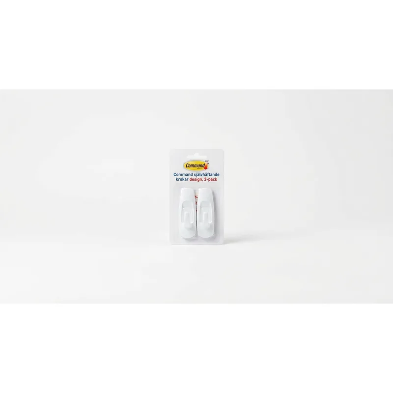 Command självhäftande krokar design, 2-pack