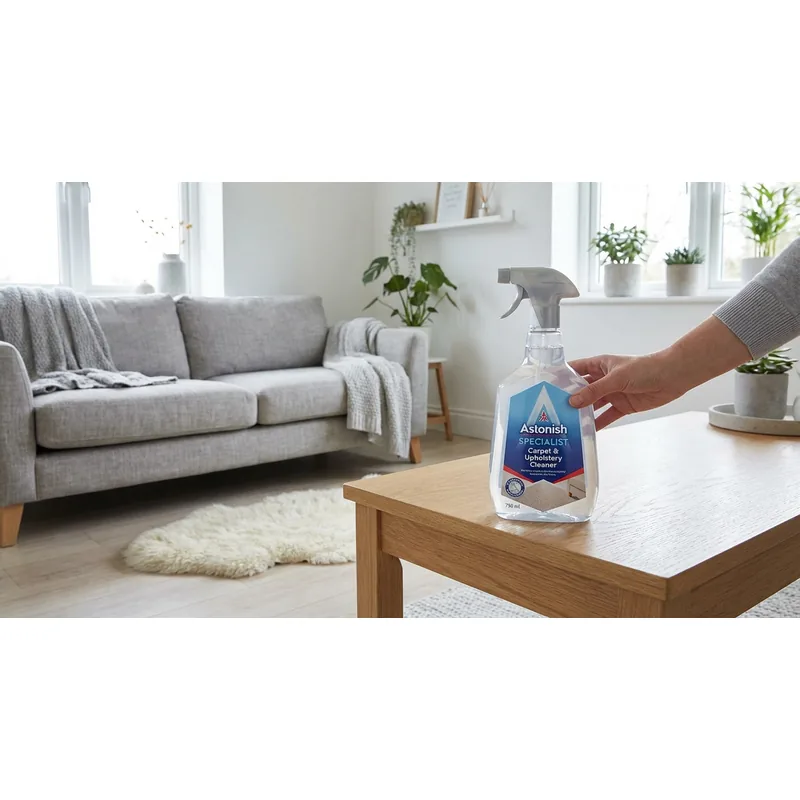 ASTONISH Matt- och klädseltvätt spray Astonish Specialist, 750 ml — Miljöbild