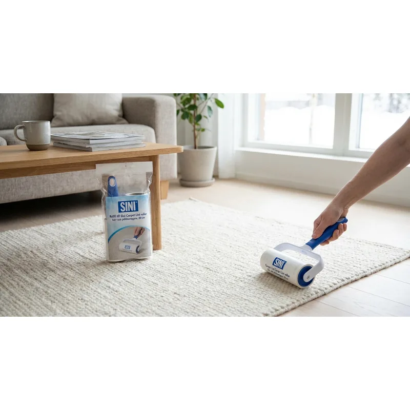 SINI Refill till Sini Carpet Lint roller hår- och pälsbortagare, 20 cm — Miljöbild