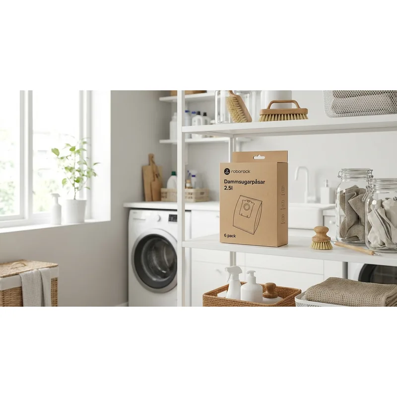 ROBOROCK Roborock Dammsugarpåsar 2,5l, 6-pack — Miljöbild