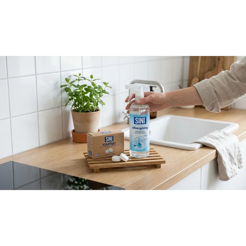 SINI Sini allrengöring sprayflaska och 2 tabs, startset — Miljöbild
