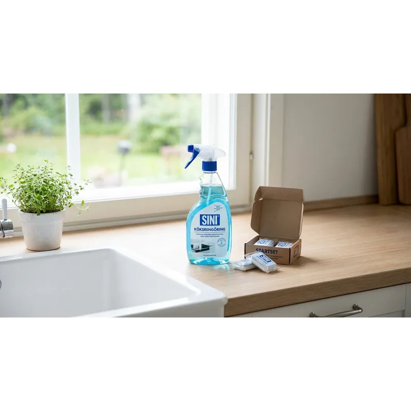 SINI Sini köksrengöring sprayflaska och 2 tabs, startset — Miljöbild