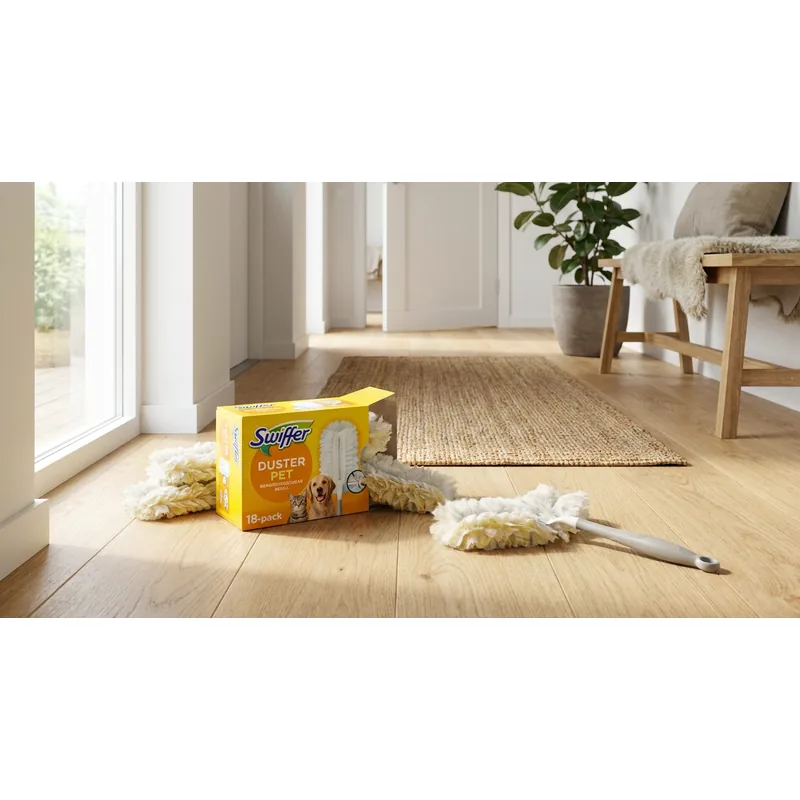 SWIFFER Swiffer Duster Pet rengöringsdukar refill, med doft, 18-pack — Miljöbild