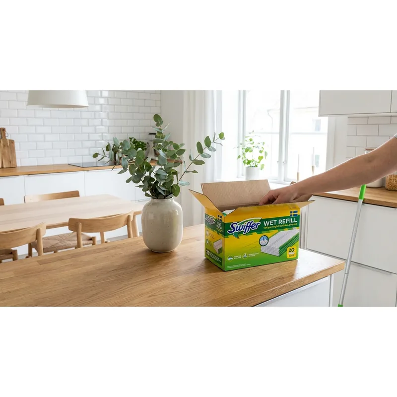 SWIFFER Swiffer Wet Refill fuktiga rengöringsdukar, 20-pack — Miljöbild
