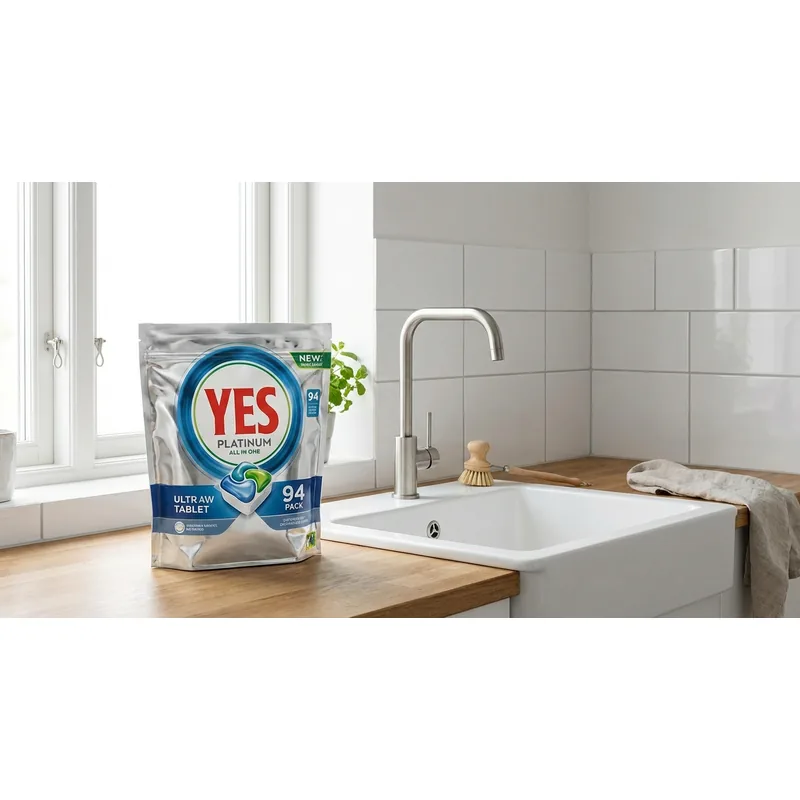 YES Yes Platinum All In One maskindiskmedel, 94-pack — Miljöbild