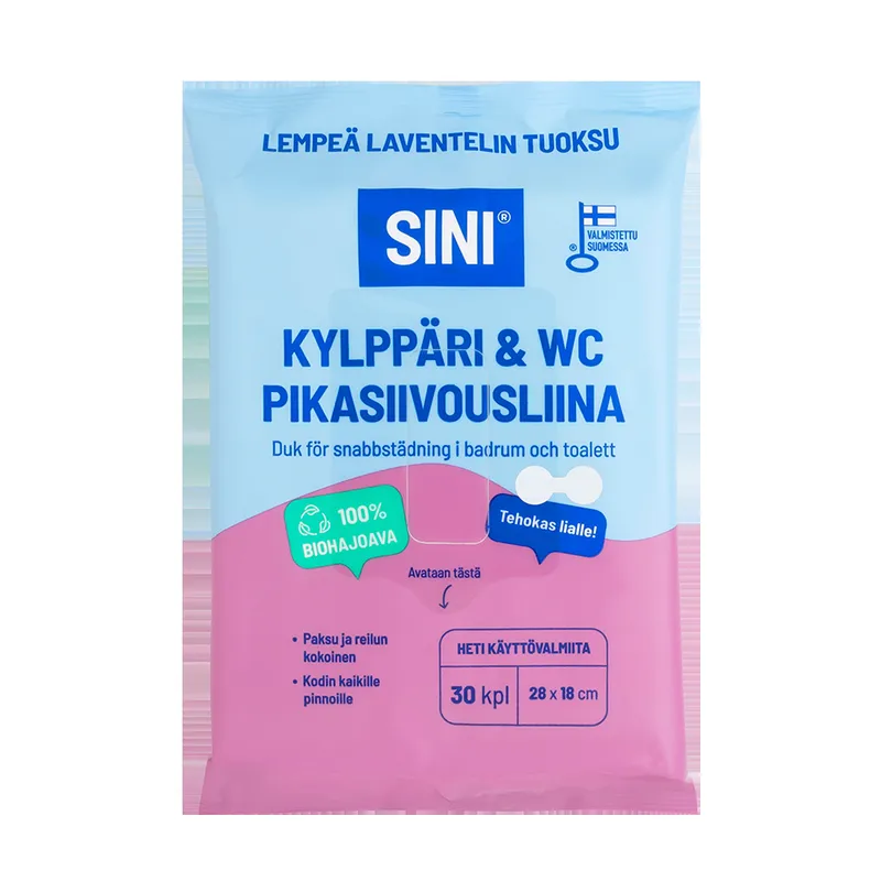 Sini Badrum & WC städservetter, 30-pack