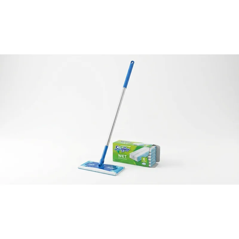 Swiffer Wet Startkit mopp med 6 våta dukar