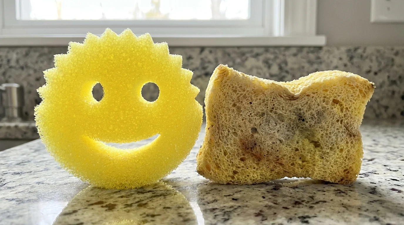 Jämförelse mellan Scrub Daddy-svamp och vanlig disksvamp